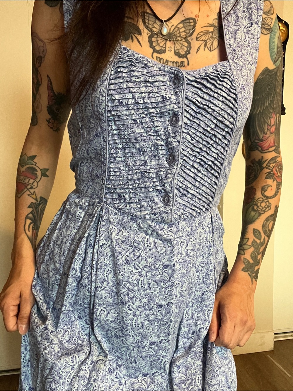 Vintage April Cornell Paisley Midi dress |cottagecore whimsigoth practicalmagic